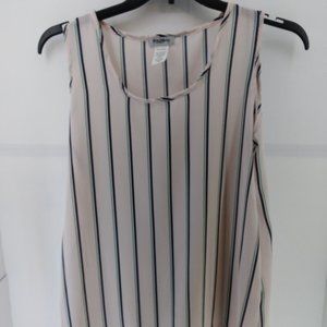 StitchWurks Los Angles Women's Sleeveless Blouse Size Small Light Pink Sheer Top